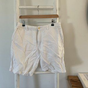 White summer men shorts